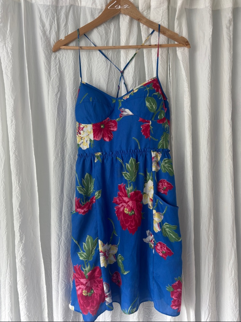 American Eagle Outfitters Blue Floral Sundress
